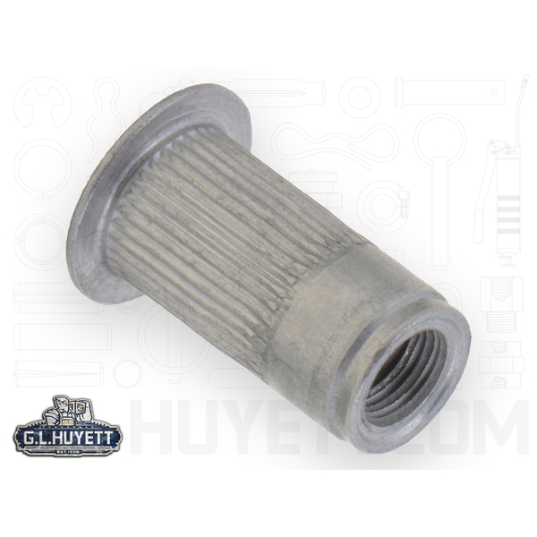 Avk Rivet Nut, #10-32 Thread Size, 0.415 in Flange Dia., .585 in L, Aluminum BTI-ALA1-1032-225/B